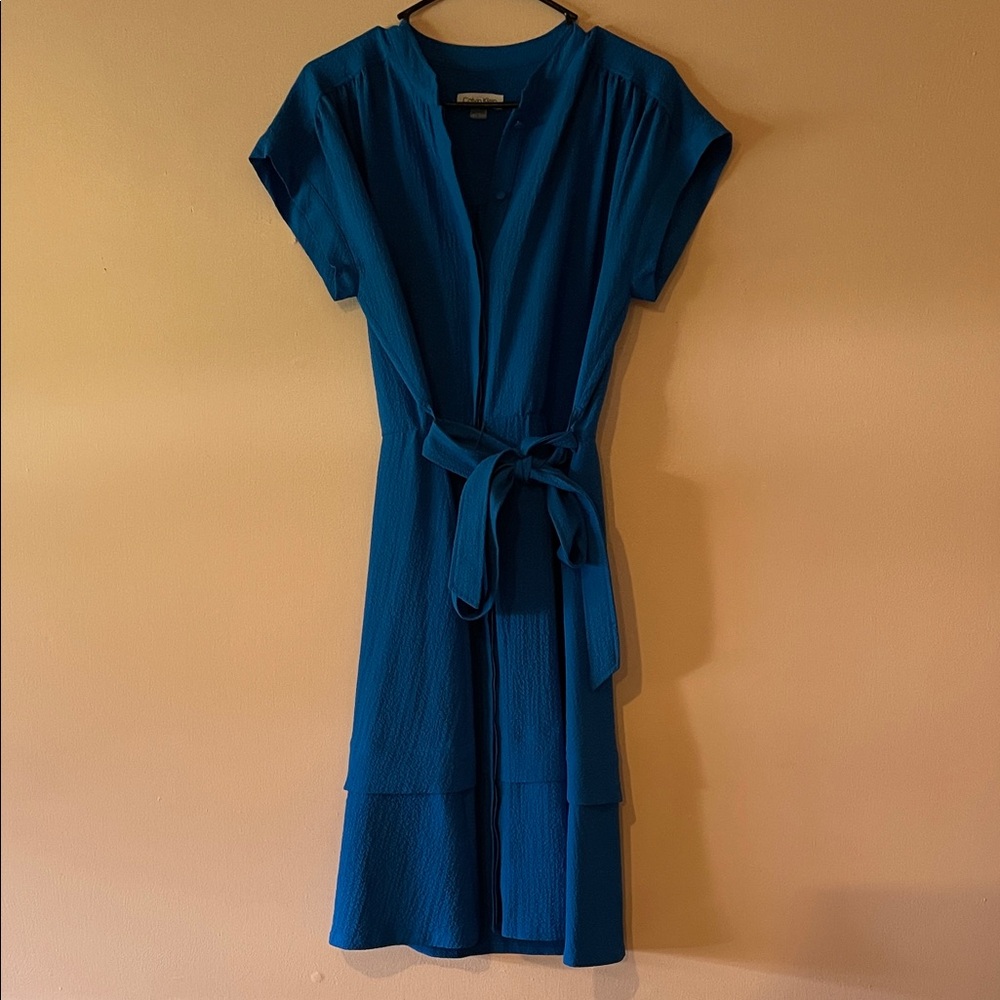 Calvin Klein Vibrant Blue Midi Dress